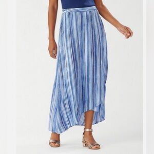 Tommy Bahama Womens Maxi‎ Skirt 12 Devine Lines Faux Wrap Striped Long Size 10